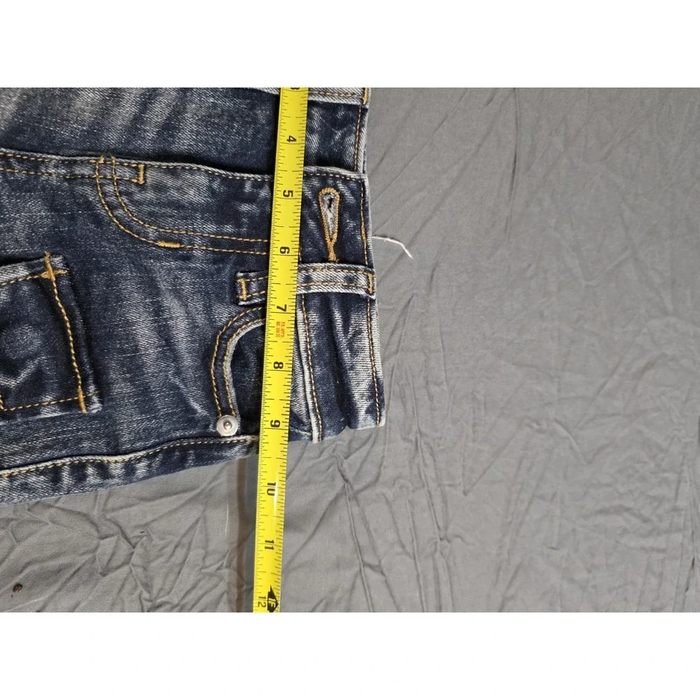 Fashion Nova Kids Girls Cargo Flare Jeans Size 4 Blue Acid Wash Utility Pockets